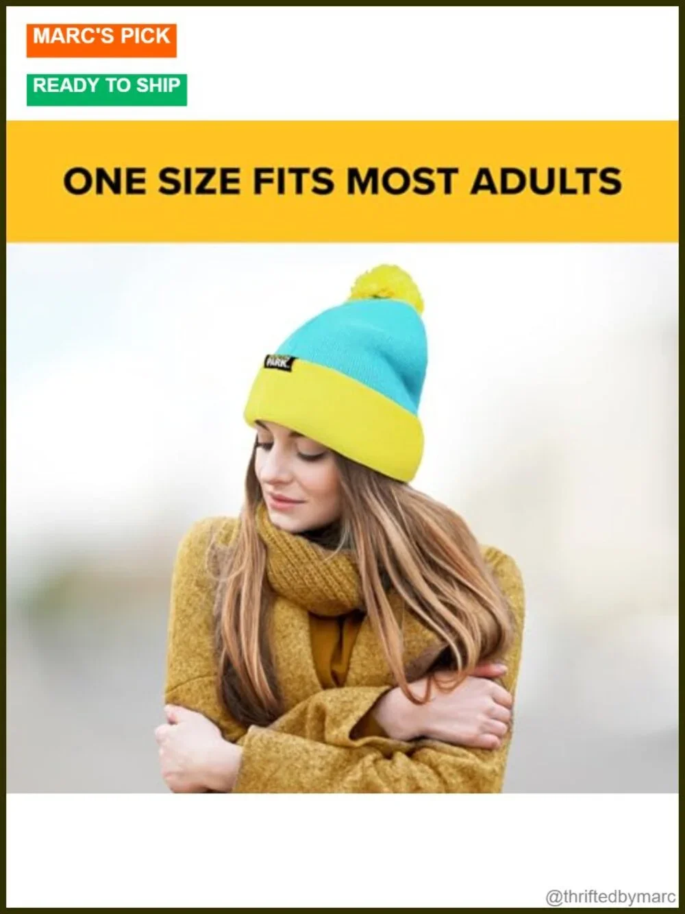 South Park Character Cosplay Beanie Hat, Kenny McCormick Design, One Size Adult